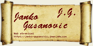 Janko Gušanović vizit kartica